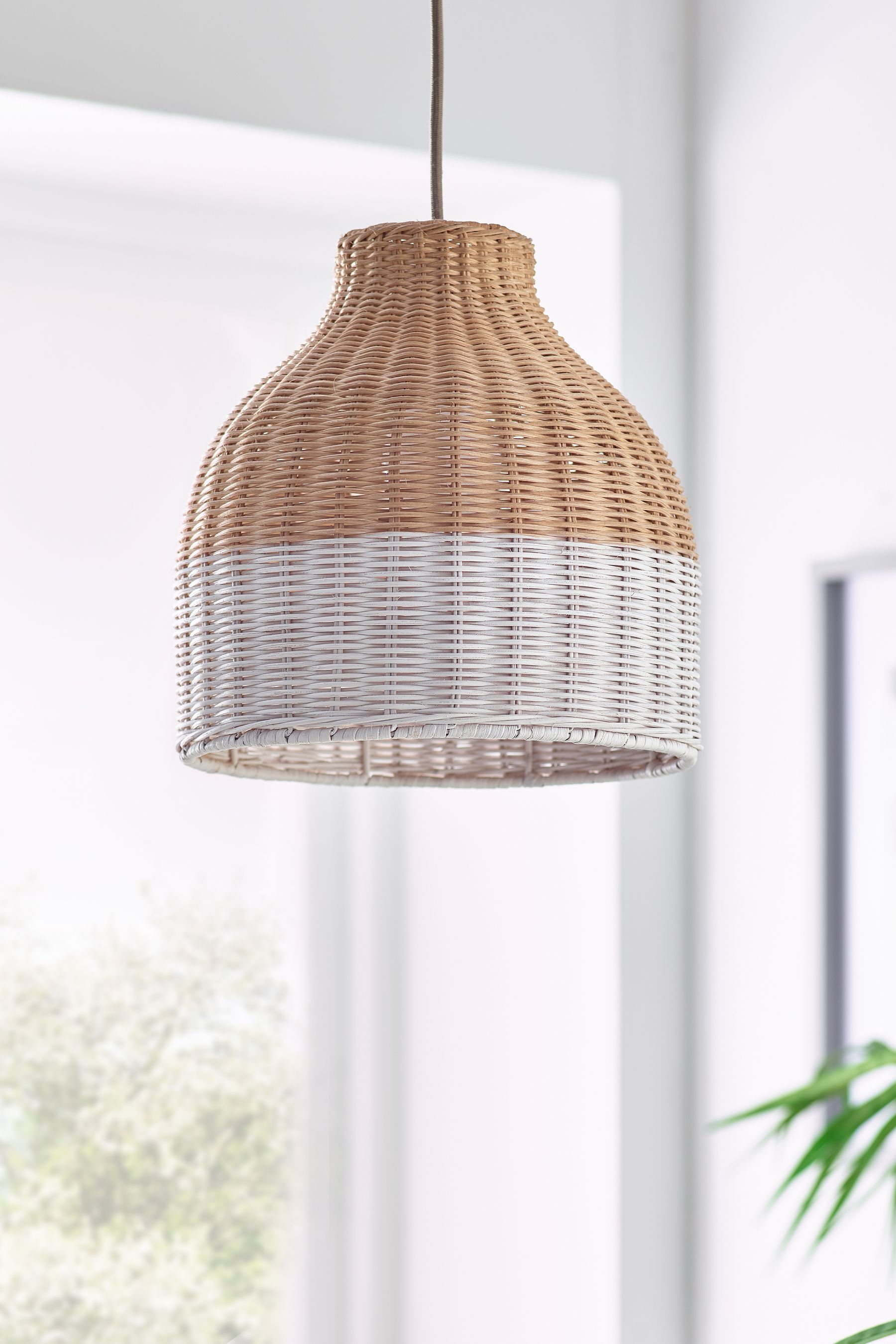 Painted Rattan Woven Easy Fit Shade