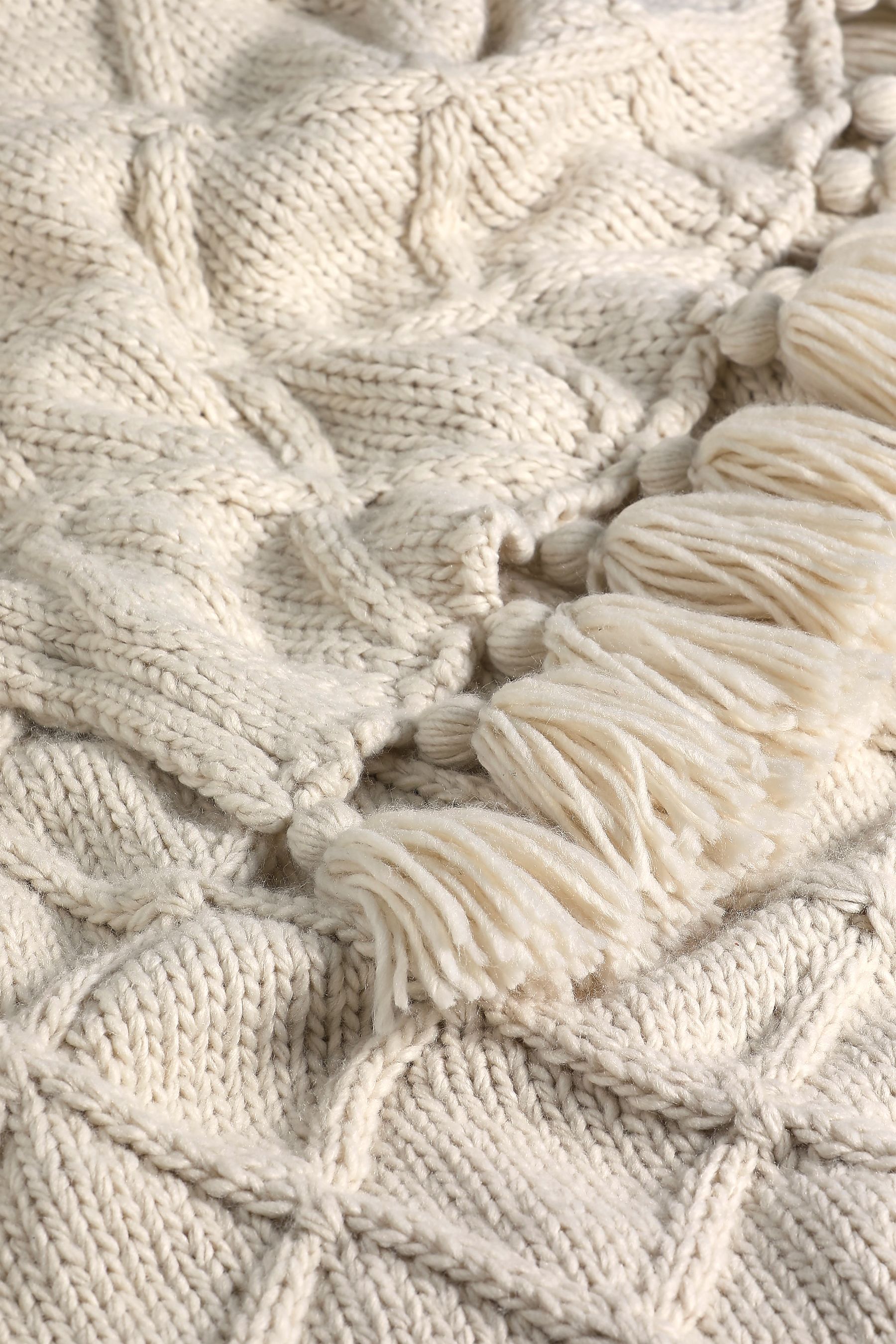 Chunky Cable Knit Throw