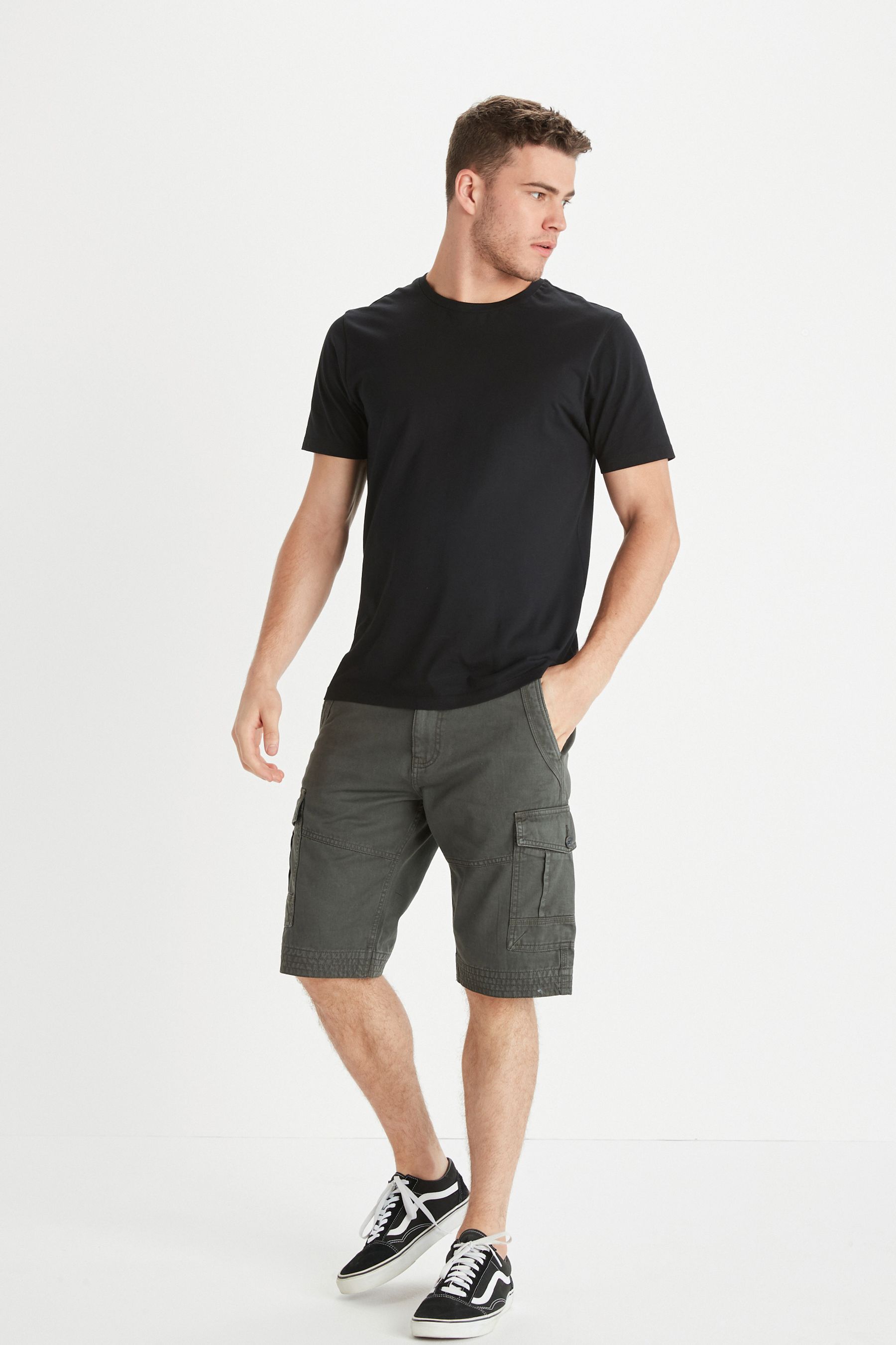 Premium Laundered Cargo Shorts Longer Length