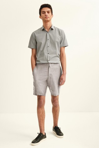 Elasticated Waistband Linen Shorts