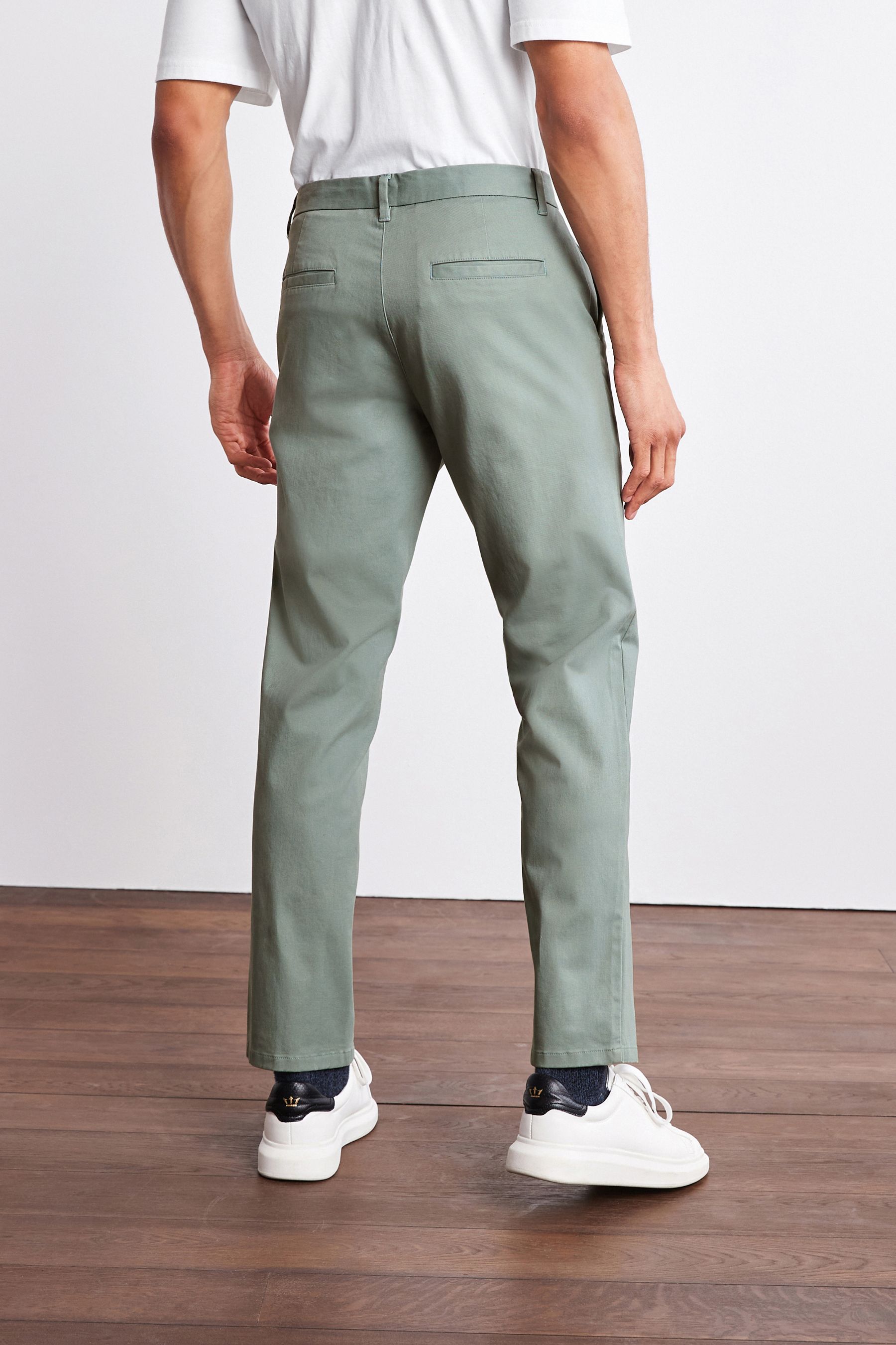 Stretch Chino Trousers Straight Fit