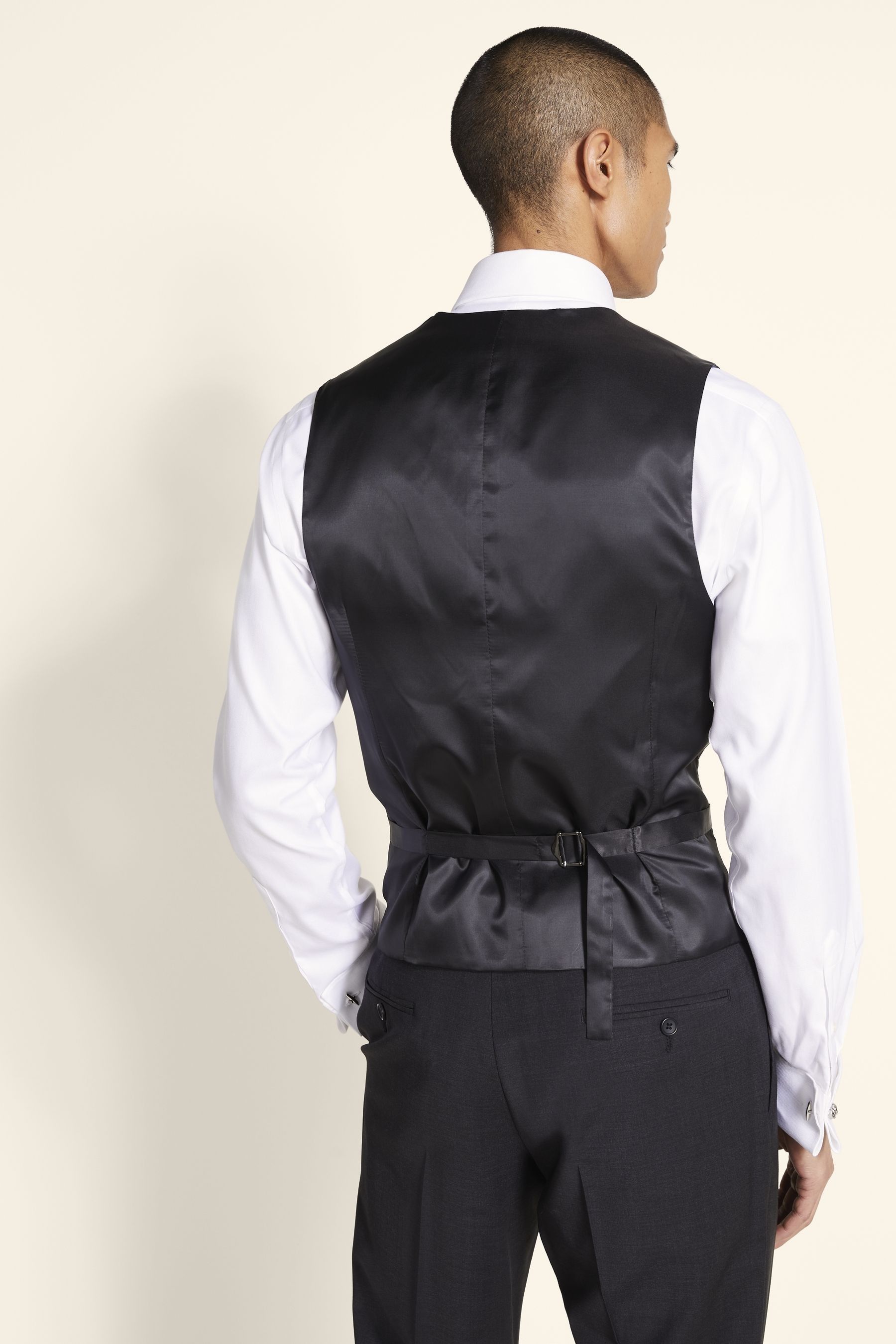 Moss Tailored Fit Charcoal Waistcoat