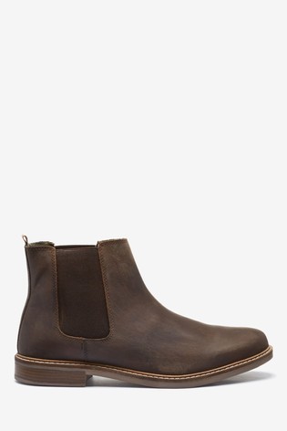 Waxy Finish Chelsea Boots