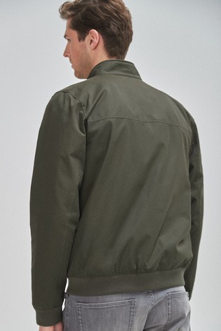 Shower Resistant Harrington Jacket With Check Lining