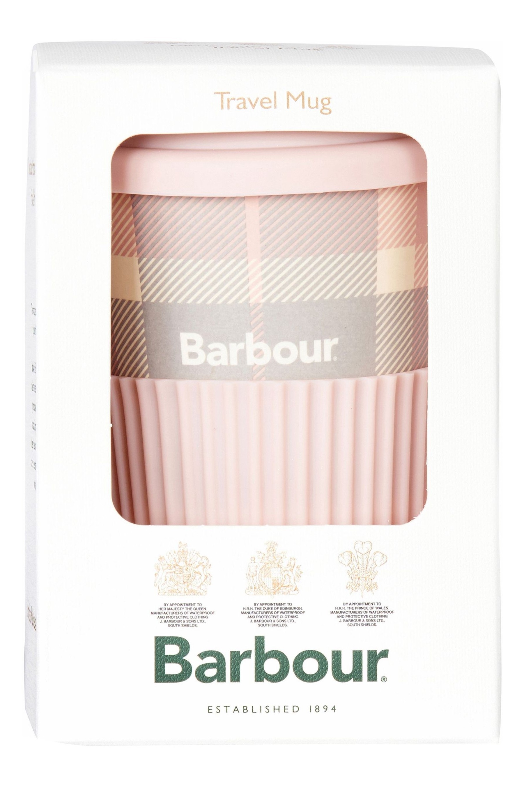 Barbour® Pink Tartan Travel Mug