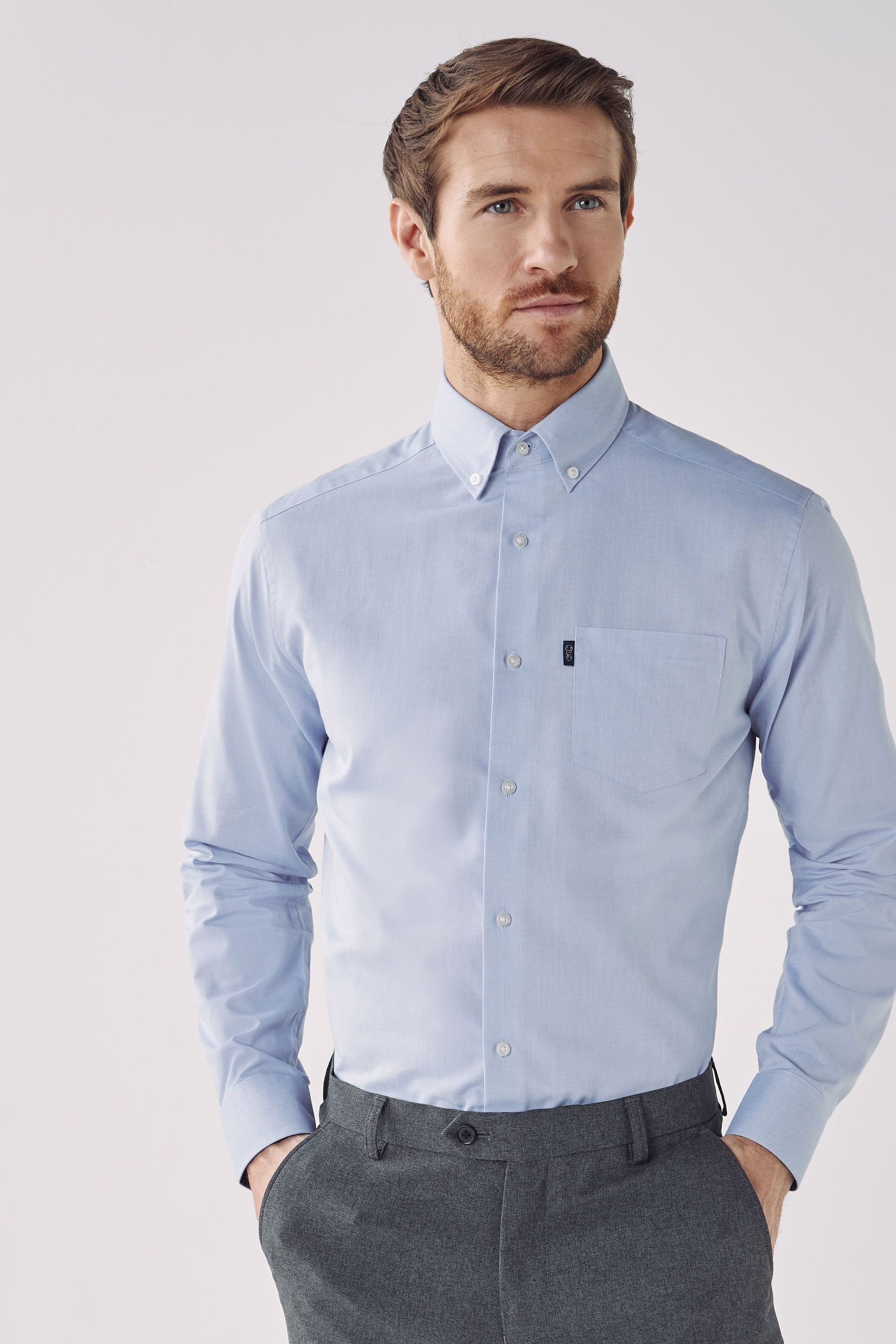 Easy Iron Button Down Oxford Shirt Regular Fit Single Cuff