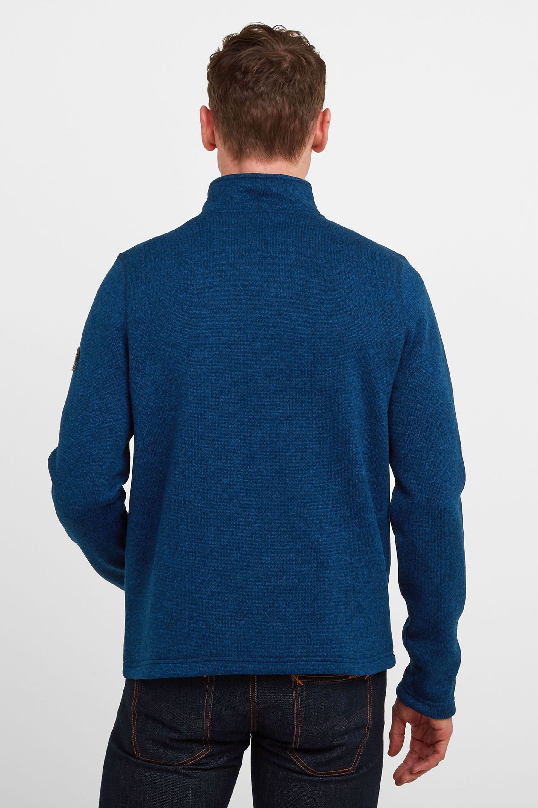 Tog24 Blue Pearson Mens Knitlook Fleece