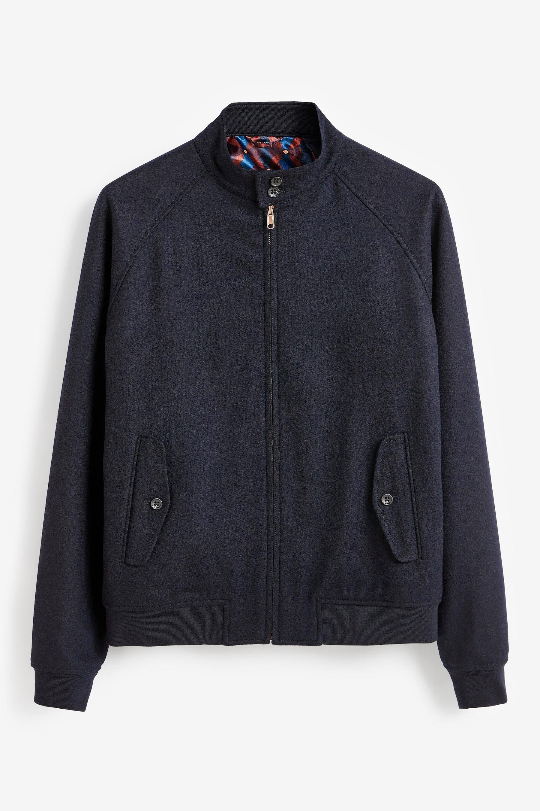 Wool Blend Harrington Jacket