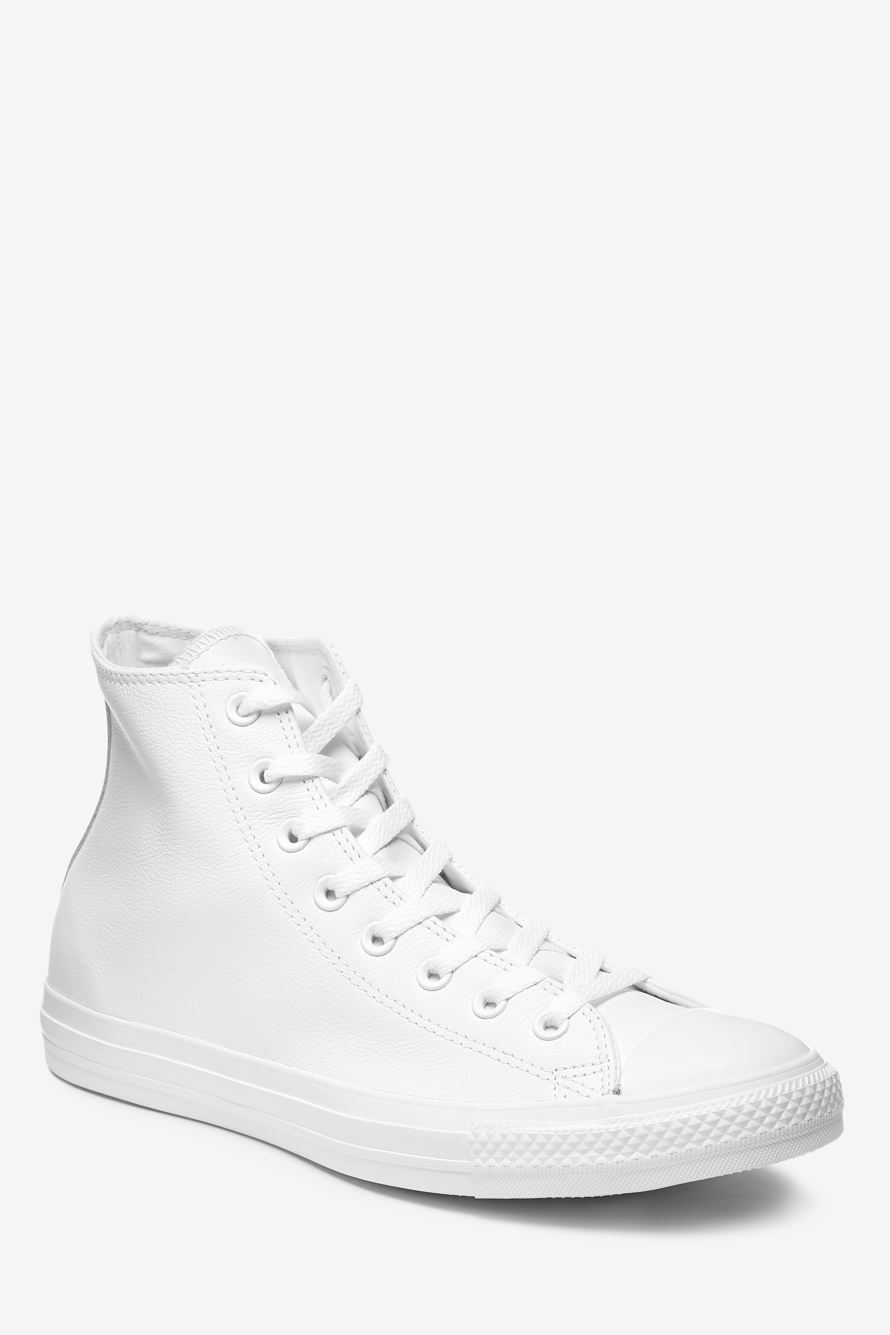 Converse White Leather High Chuck Ox Trainers