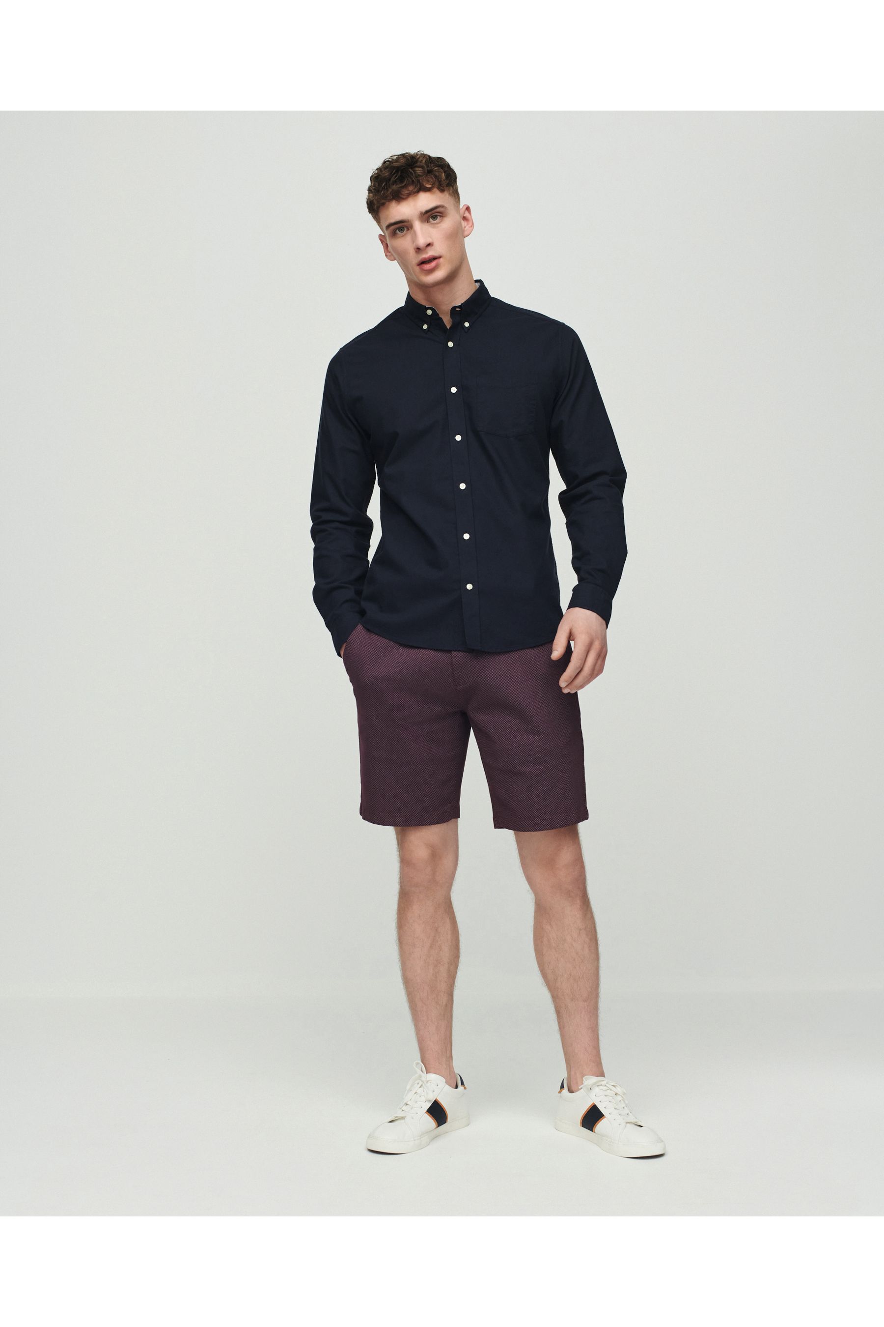 Belted Chino Shorts With Stretch