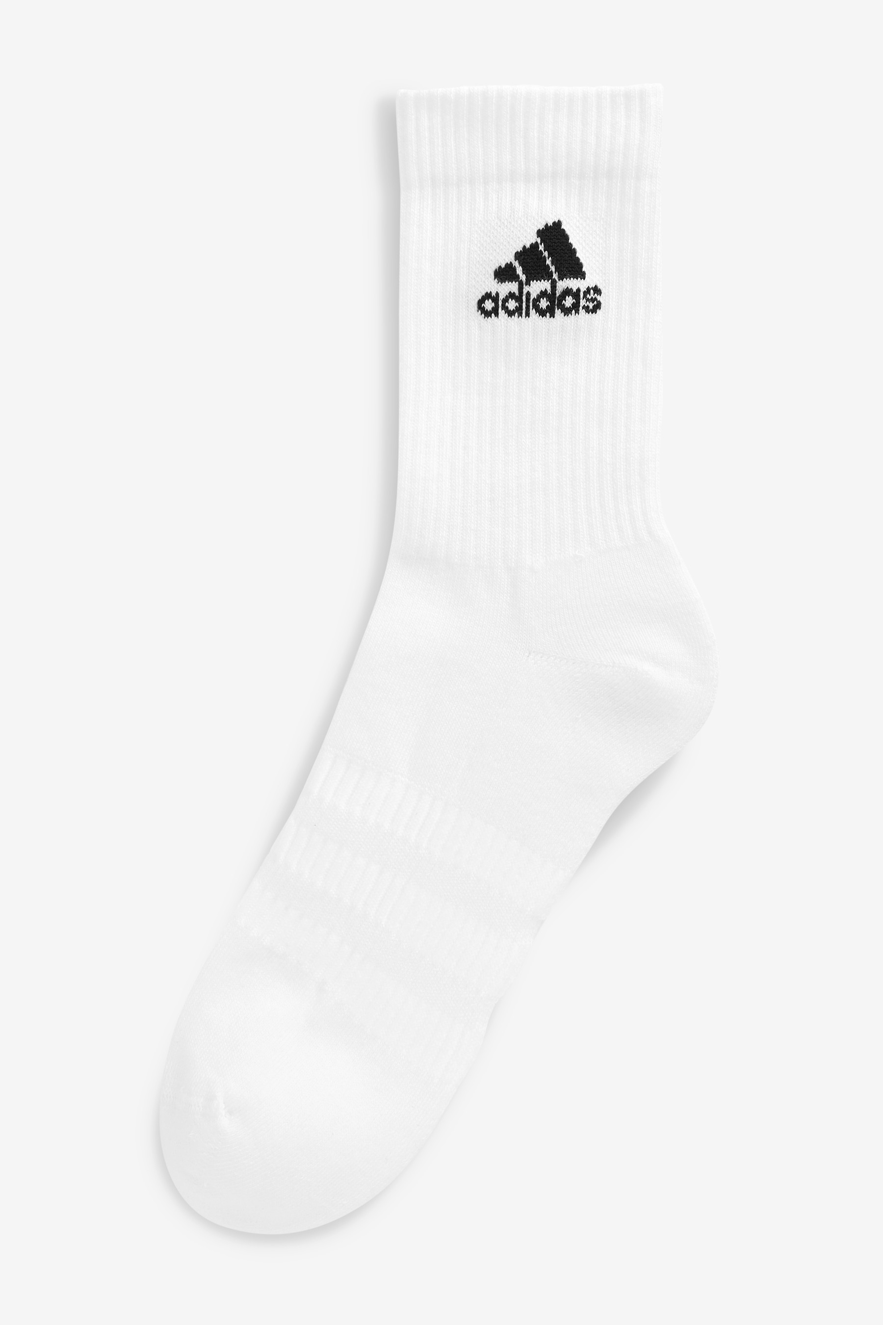 adidas Adult White Crew Socks Six Pack