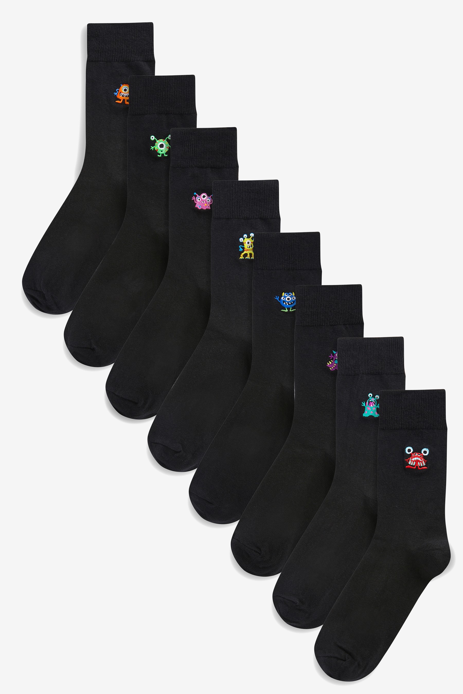 Embroidered Socks 8 Pack
