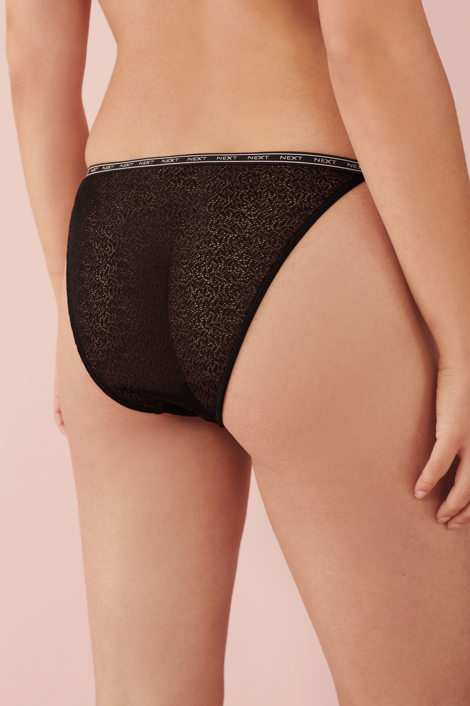 Logo Mesh Knickers 2 Pack Tanga