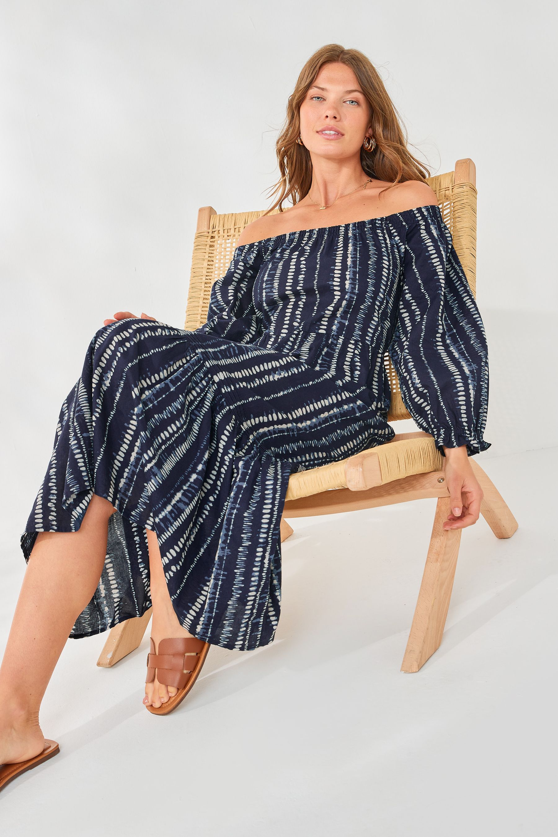 Long Sleeve Off Shoulder Summer Dress Regular