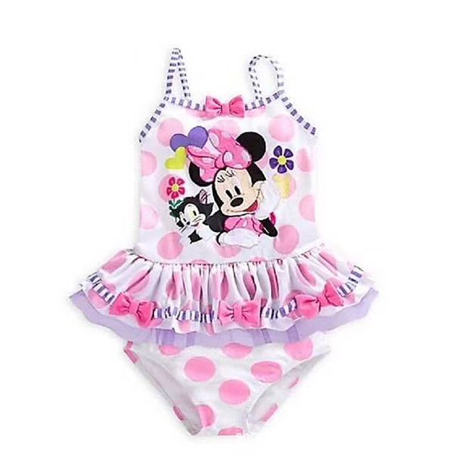 Summer Disney Unicorn Mickey Mouse Cosplay Children's Swimwear For Girls The Little Mermaid Bikini Beach Swimwear Holiday Outfit