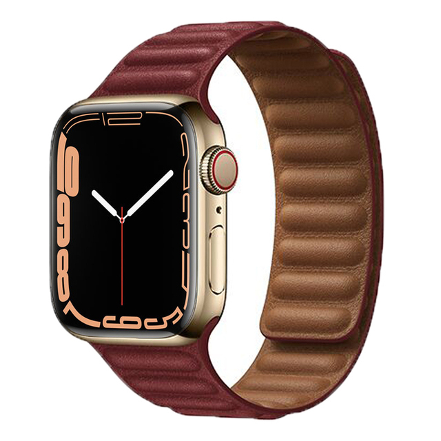 Strap for Apple Watch Band Leather Link Loop 44mm 40mm iWatch Series 7 6 SE 5 4 3 2 1 watchbands bracelet 42mm 38mm wristbands