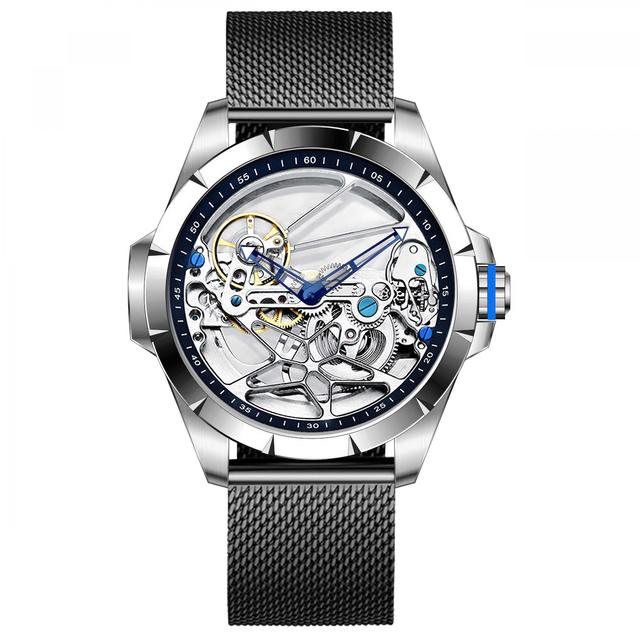 Genuine Tourbillon Watches Men Mechanical Watch Fully Automatic Luxury Brands Luminous Waterproof Men's Watch Fashion Reloj Hombre