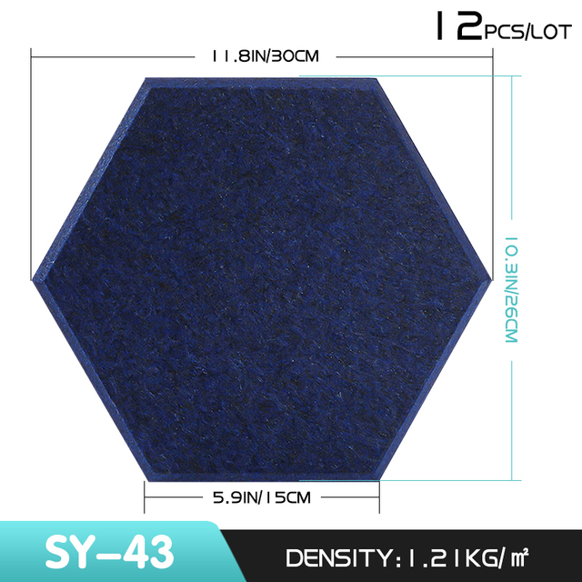 Sound Proof Acoustic Panel 12 Pcs Soundproofing Wall Panels Hexagon Home Decor Bedroom Kids Nursery Noise Insulation Wall Decor