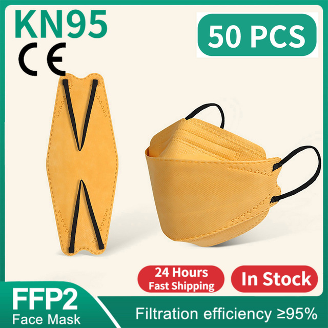 قناع السمك KN95 Mascarillas FPP2 الكبار Morandi ffp2fan 4 طبقة FFPP2 وافق أقنعة الوجه FFP2 تنفس غطاء للفم قناع FFP2