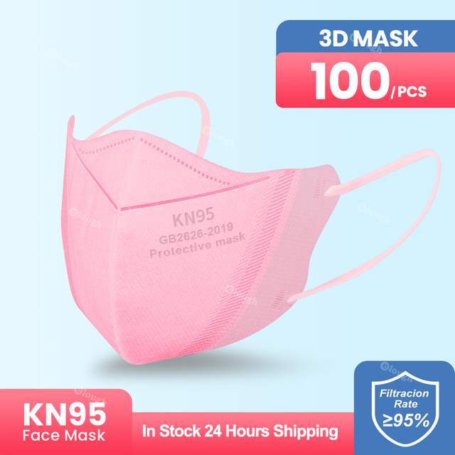 Elough Mask FFP2 CE Certificated 3D Protective Kn95 Face Mask Dust-proof PM2.5 Respirator Filtration Respirator KN 95 Mask