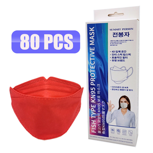 KN95 ffp2 Fish Mask Adult Cloth Face Mask KN95 Respirator Face Mask KN95 Face Mask Black Dust Mask Mascarillas