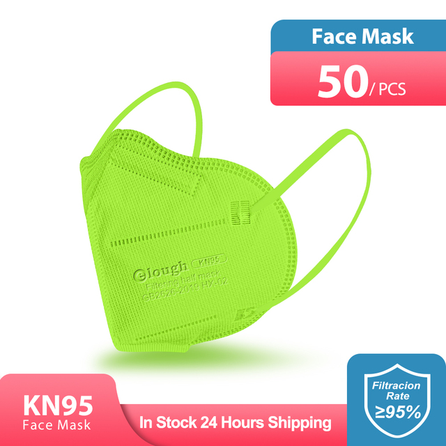 10-100pcs KN95 Mascarillas CE FFP2 Masks Health Safety Approved Protective Breathing Face Mask 5 Layers Filter Mouth Mask