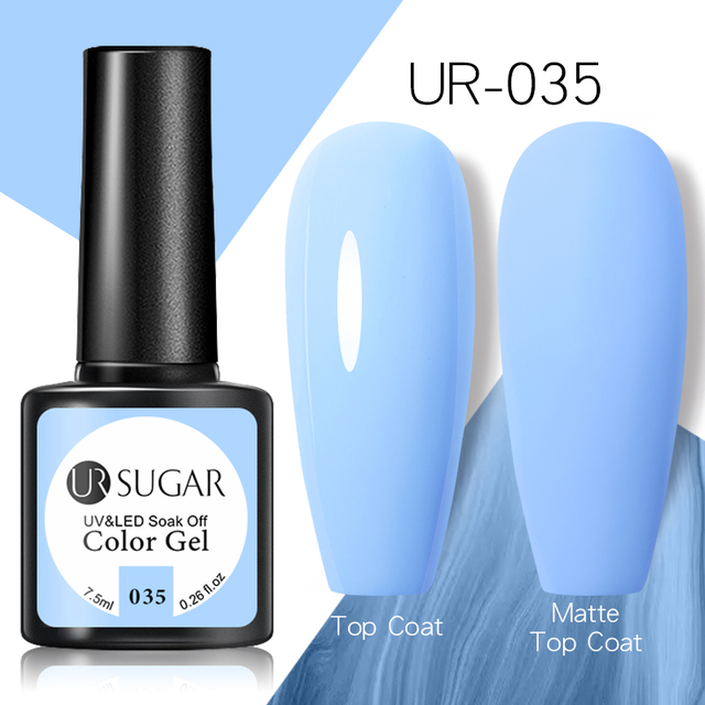 UR SUGAR 7.5ml Spring Cream Colorful Gel Nail Polish Purple Pink Solid Nail Art Semi Permanent Soak Off Gel All For Manicure