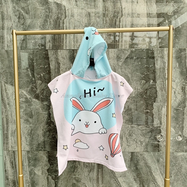 Cartoon Baby Toddler Hooded Cloak Infant Bathrobe Baby Bath Towel Robe Cotton Boy Girl Beach Robe Dinosaur Cape Newborn Wrap Blanket