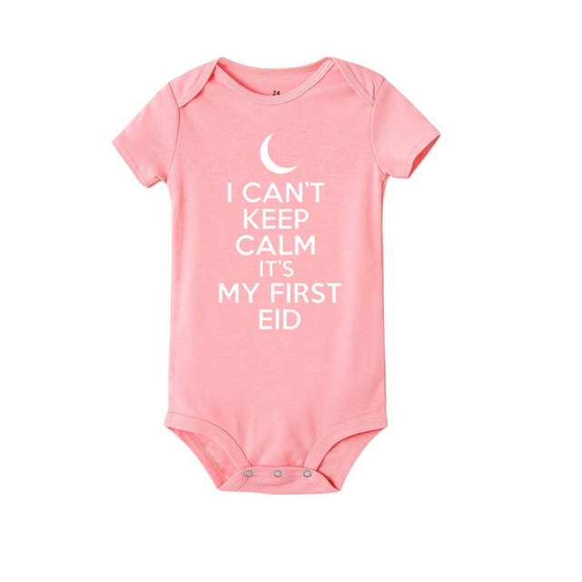 I Can't Keep Calm It's My First Christmas Kids Short Sleeve Bodysuit Caasual Letter Print 1st Birthday Girls Rompers Fast Shipping