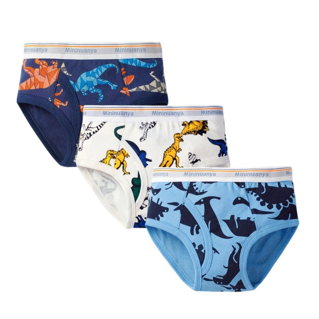 3pcs/set Cartoon Dinosaur Cotton Boys Boxer Underpants Children Panties Warm Cartoon Underwear Kids Panty Shorts 3-10 Years