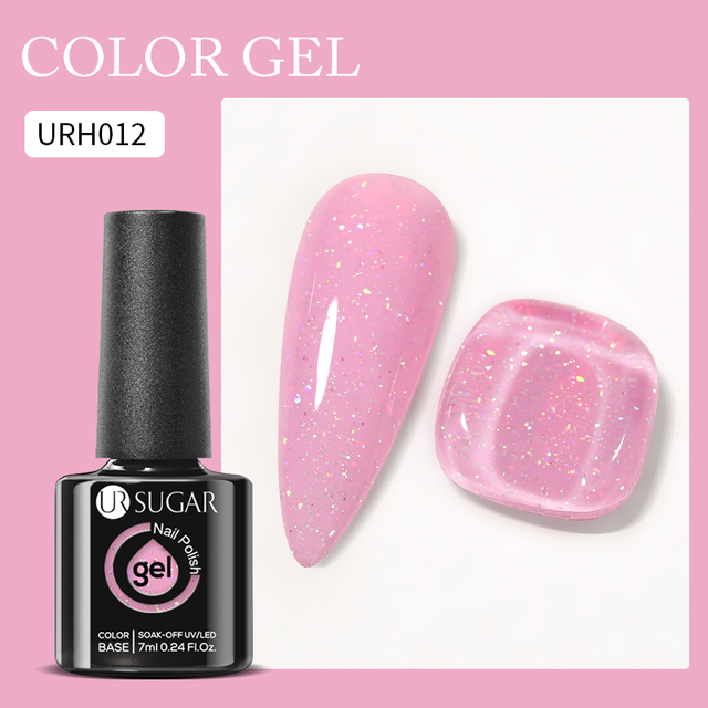 UR SUGAR 7ml Nude Pink Color Gel Nail Polish Glass Bottle Spring Summer UV LED Gel Varnish Manicure Semi Permanent Nail Art