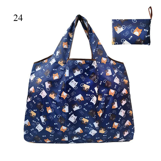 Thickened Folding Shopping Storage Bag Large Capacity Reusable Grocery Bag Eco-friendly Supermarket Waterproof Shoulder Bag