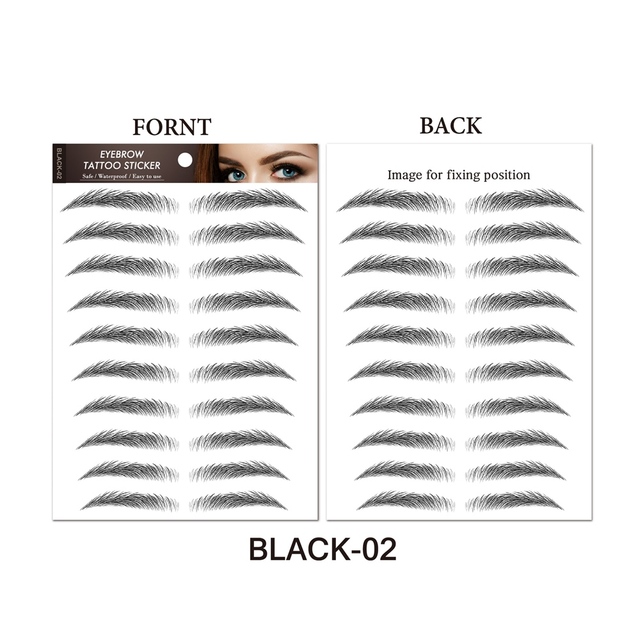 O.TW O.O 3D Simulation Eyebrow Stickers Waterproof Like Eyebrow Hair Makeup Easy to Wear Long Lasting Natural Eyebrows Tattoo Sticker