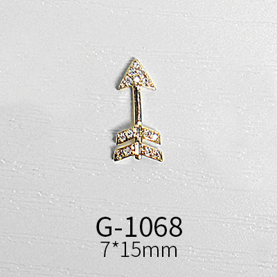 Japanese nail art zircon jewelry high-end luxury zircon real gold and color net red nail decoration G1047-G1070