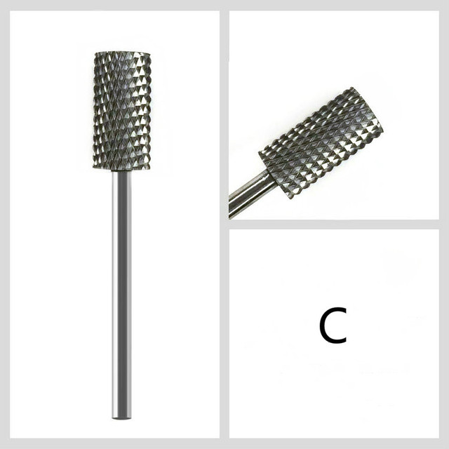 New 5 in 1 Tapered Carbide Nail Drill Bits Two-Way Carbide Drill Bits Accessories Milling Cutter for Manicure Left and Right Hand