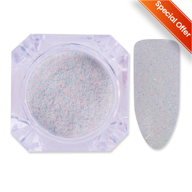 Born Pretty Reflective Glitter Powder Sea Salt Nail Powder Shining Nail Glitter Chrome Pigment Dust Hollow Powder Nail Decoration