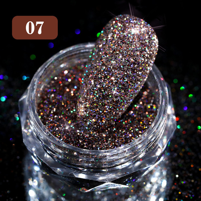 Born Pretty Reflective Glitter Powder Bright Light Shining Nail Chrome Pigment Dust Powder Nail Decoration for Gel Polish