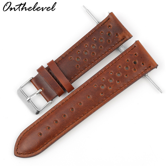 Onthelevel Leather Watch Strap 18mm 20mm 22mm 24mm Gray Color Watch Band Quick Release Watch Straps Replacement