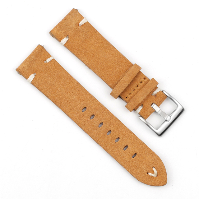 Genuine suede leather antique watch band 18mm 20mm 22mm 24mm high quality royal blue watch strap for men women watches