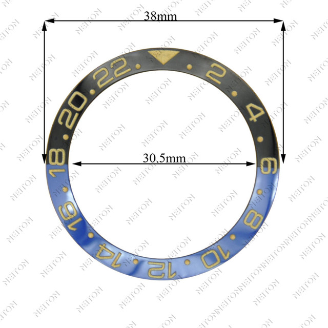 Corgeut 38mm Ceramic Bezel Insert For 40mm Mens Watch Watches Replace Accessories Watch Face Watch Bezel Inserts Different