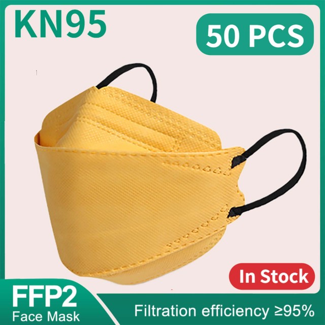 10-200 قطعة Mascarillas FPP2 KN95 قناع FFP2 homology ada 4 طبقات ffp2قناع الكبار الأسماك أقنعة الوجه FP2 موراندي موضة حماية Masken