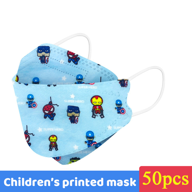 Disney Mickey Kids KN95 Face Mask 4 Layers Dust-proof Respirator Reusable Boys Girls 4-12 Years FFP2 Mouth Mascarilla