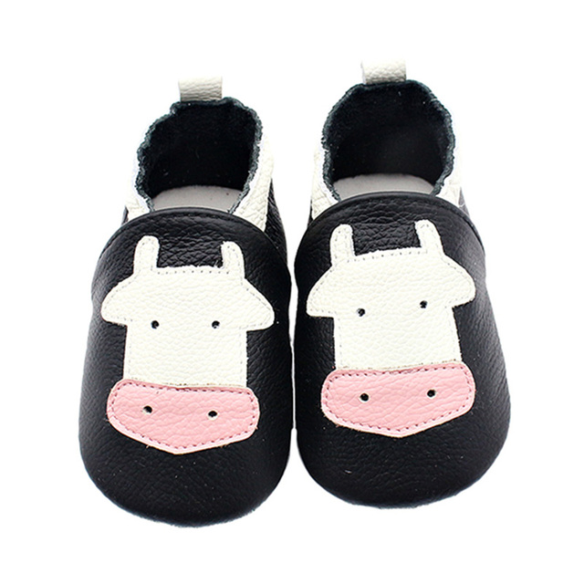 Unisex Infant Baby Shoes Toddler Toddler Baby Soft Soled Cowhide Bottom Skid-Proof Boys Girls Animal First Walkers 0-24 Month