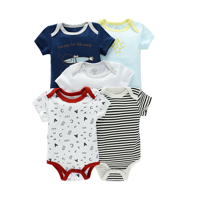 5pcs baby girl/boy bodysuit clothes for newborns high quality summer romper jumpsuits short sleeve infant girls clothes