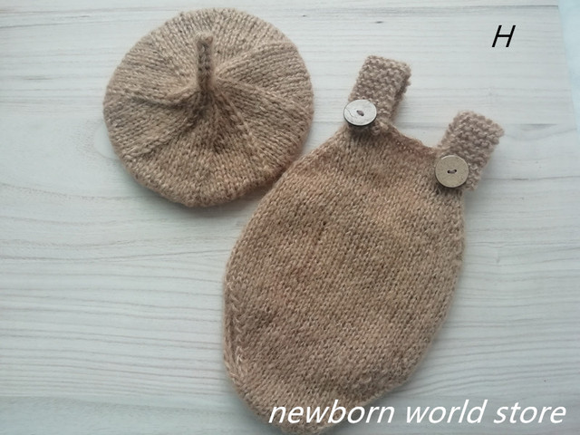 Newborn photography accessories, hat, hat and shorts