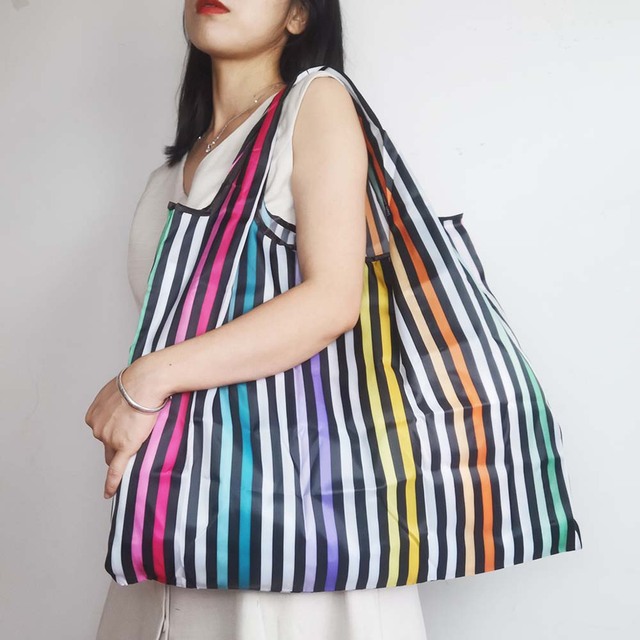 Foldable Oxford Shopping Bag Carrying Bag Eco-Friendly Large Reusable Nylon Shopping Bag