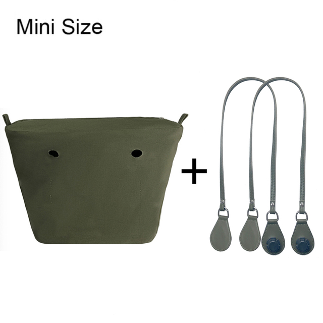 1 Set Lining Fabric Insert Interior Pocket with 85cm Obag Long Handles Microfiber Leather Handles for Classic Small O Bag Accessories