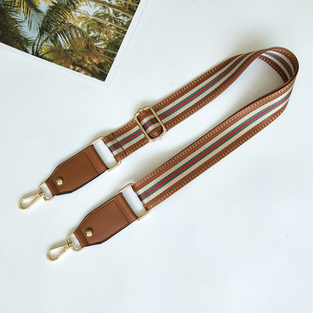 3.8cm Shoulder Strap Width 80~130cm Adjustment Belt Bag Vertical Stripe Design Contrast Color Bag Webbing Accessories