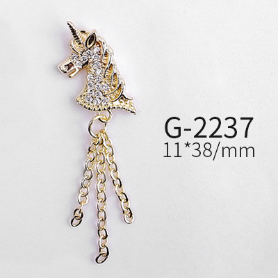 Nail Art Accessories Real Gold Micro Inlaid Zircon Nail Diamond Pentagram Cat's Eye Crane Nail Art Decoration G-2215