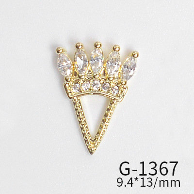 10pcs/lot 3D Luxury Moon Crane Zircon Crystals Rhinestones Pearl Nail Art Jewelry Nail Decorations Accessories Charms Supplies